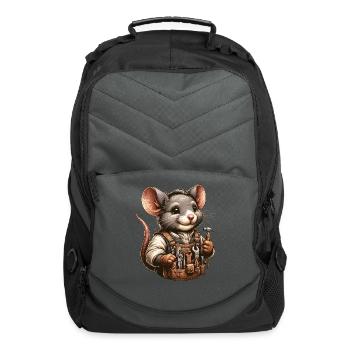 Cute Mouse Craftsman - Computer Backpack - charcoal - Front