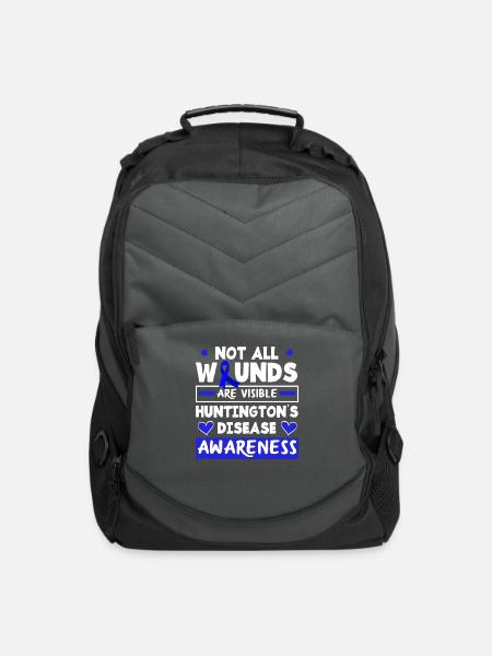 Not All Wounds Are Visible Huntington's Disease - Computer Backpack - charcoal