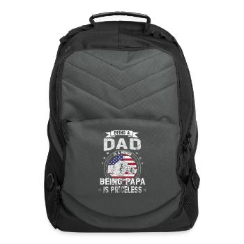 Papa Is Priceless - Computer Backpack - charcoal - Front