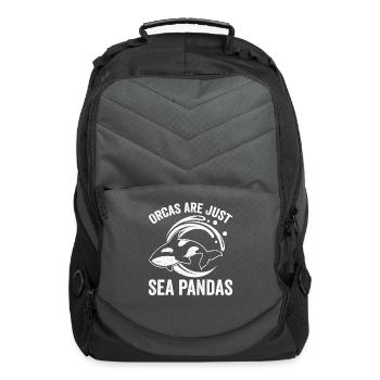 Funny Orca Whale Sea Panda - Computer Backpack - charcoal - Front