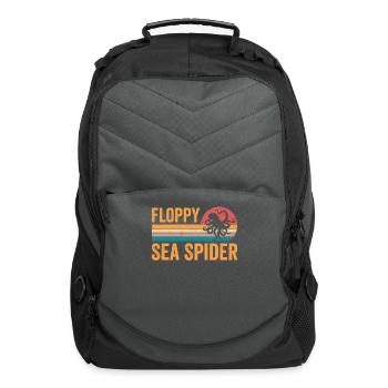 Funny Octopus Floppy Sea Spider Retro - Computer Backpack - charcoal - Front