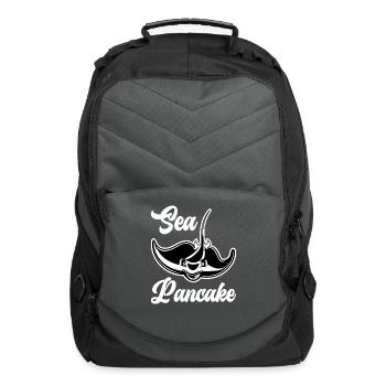 Funny Stingray Manta Ray Sea Pancake - Computer Backpack - charcoal - Front