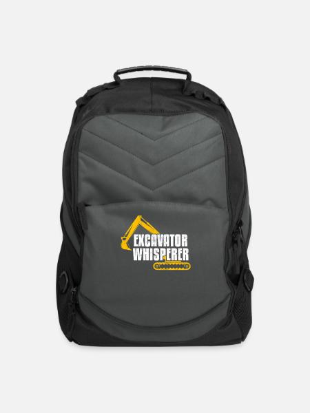 Funny Excavator Operator Heavy Equipment - Computer Backpack - charcoal