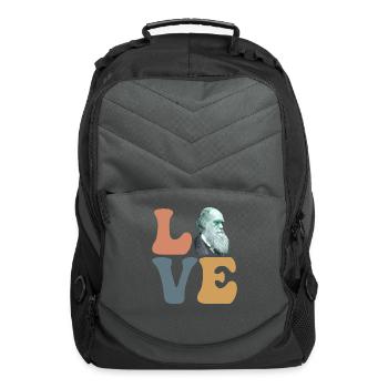 Charles Darwin Evolution Theory Atheist - Computer Backpack - charcoal - Front