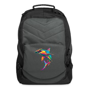 Hammerhead Shark Ocean Animal Popart - Computer Backpack - charcoal - Front