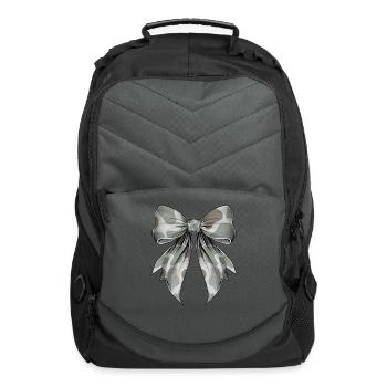 Coquette Bow Camouflage Hunting Hunter Hog Deer - Computer Backpack - charcoal - Front