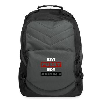 Eat Pussy Not Animals - Computer Backpack - charcoal - Front