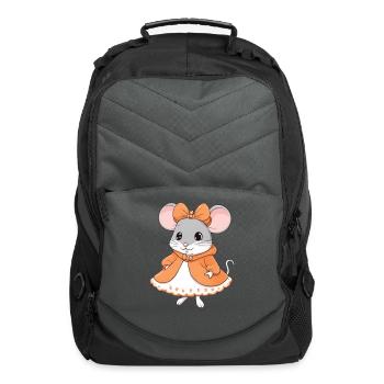 Cute princess mouse - Computer Backpack - charcoal - Front