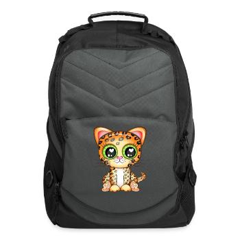 cute cat - Computer Backpack - charcoal - Front