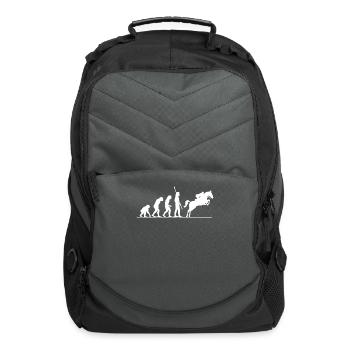 Evolution of horse riding, horse, horses - Computer Backpack - charcoal - Front