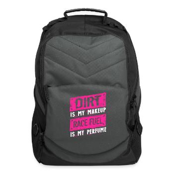 Dirt is my makeup race girl, racing - Computer Backpack - charcoal - Front