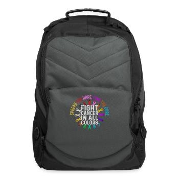 Fight cancer on all colors - Computer Backpack - charcoal - Front