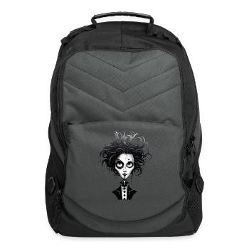 "Horror Halloween" T-Shirt - Computer Backpack - charcoal - Front