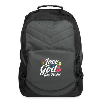 Jesus God Bible Verse Religious Gift - Computer Backpack - charcoal - Front