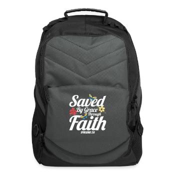 Religious Jesus God Christian Gift - Computer Backpack - charcoal - Front