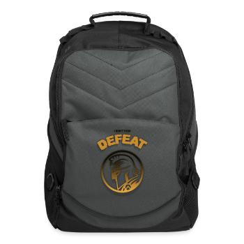 I Don't Fear Defeat Warrior Helmet - Computer Backpack - charcoal - Front