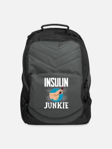 Insulin Junkie Diabetes Awareness Month - Computer Backpack - charcoal