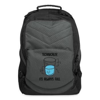Science is Optimistic - Computer Backpack - charcoal - Front