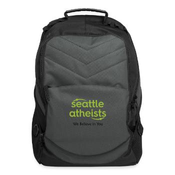 Seattle Atheists -(light background) - Computer Backpack - charcoal - Front