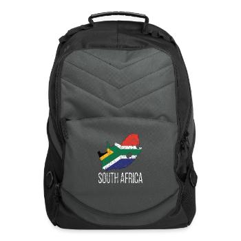 South African South Africa Flag South Africa Roots - Computer Backpack - charcoal - Front