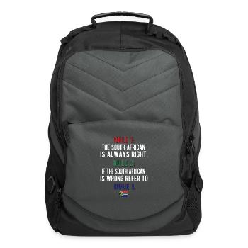 South African South Africa Flag South Africa Roots - Computer Backpack - charcoal - Front