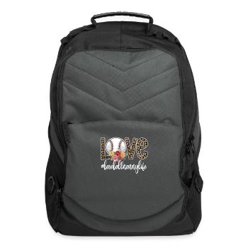 Baseball Nanny Of Baseball Player Nanny Grandma - Computer Backpack - charcoal - Front