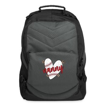 Baseball Nanny Of Baseball Player Nanny Grandma - Computer Backpack - charcoal - Front