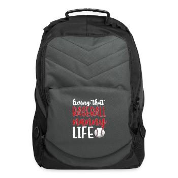 Baseball Nanny Grandma Of Baseball Player Nanny - Computer Backpack - charcoal - Front