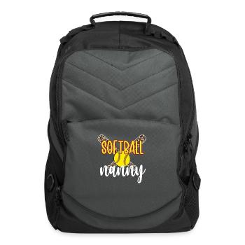 Softball Nanny Of Softball Player Nanny Grandma - Computer Backpack - charcoal - Front