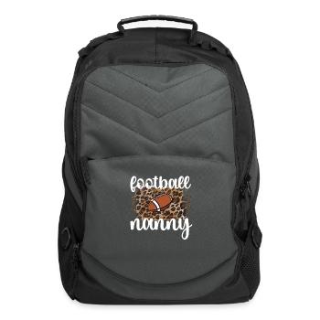 Football Nanny Grandma Of Football Player Nanny - Computer Backpack - charcoal - Front