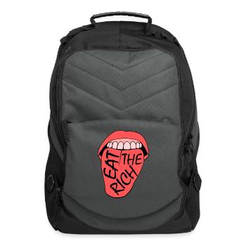 Eat the rich - Computer Backpack - charcoal - Front
