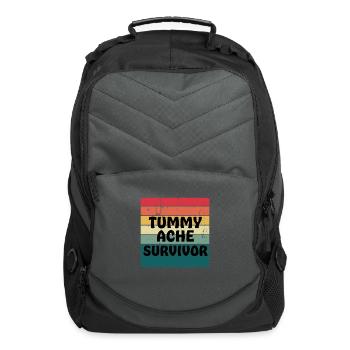Tummy Ache Survivor Retro Sunset - Computer Backpack - charcoal - Front