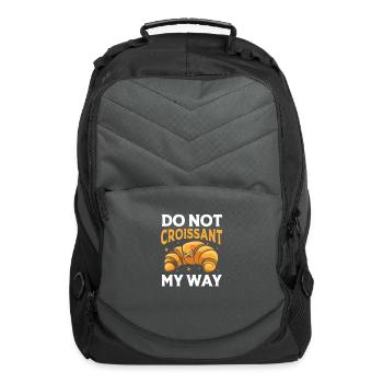French Bread Croissant - Computer Backpack - charcoal - Front