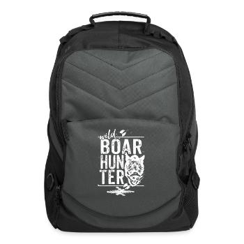 Wild Boar Hunter | hog and pig hunting - Computer Backpack - charcoal - Front