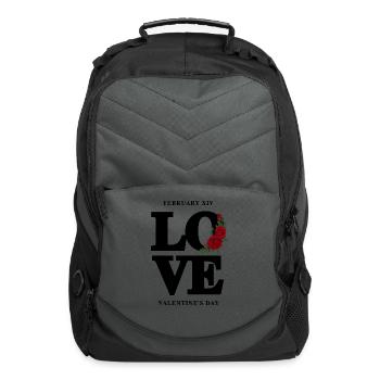 February is the month of love - Computer Backpack - charcoal - Front