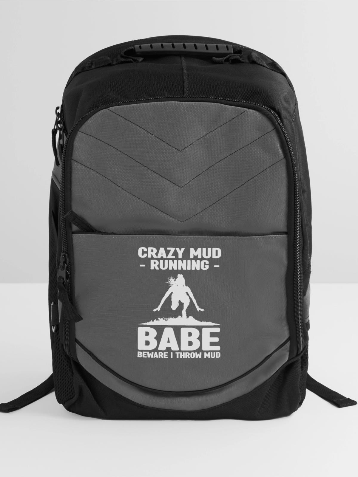 Mud racing - Computer Backpack - charcoal - Front
