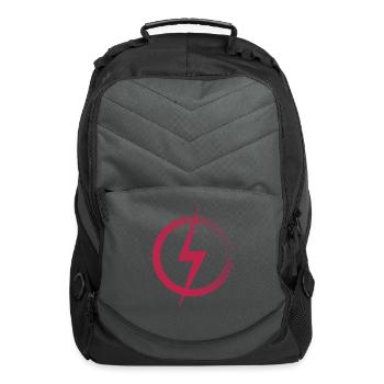 Circle and Lightning Bolt - Computer Backpack - charcoal - Front