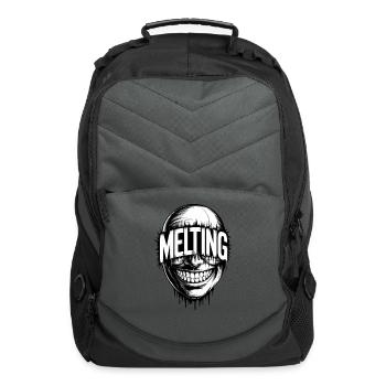 Melting Horror - Dripping Skull Design - Computer Backpack - charcoal - Front