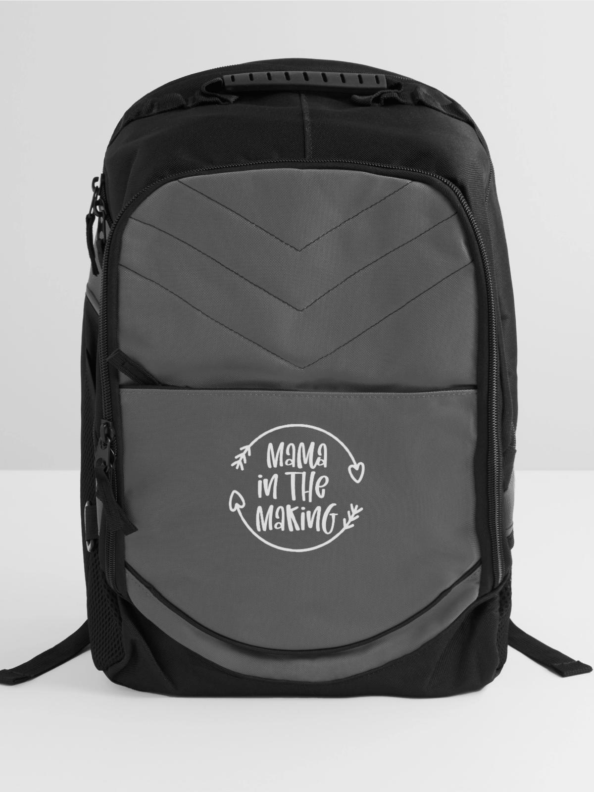 Mama In The Making - Computer Backpack - charcoal - Front