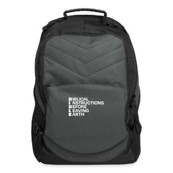 Biblical Instructions Christian Clothing - Computer Backpack - charcoal - Front