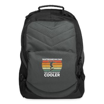Skateboaring Dad Like A Regular Dad But Cooler - Computer Backpack - charcoal - Front