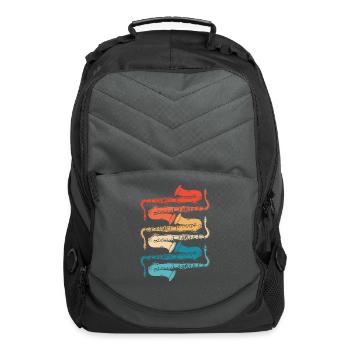 Musical Instrument Retro Music Saxophone - Computer Backpack - charcoal - Front