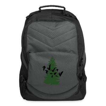 Pine tree & birds - Computer Backpack - charcoal - Front