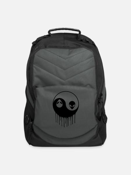 Alien Yin Yang - Computer Backpack - charcoal