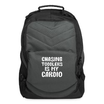 Chasing Toddlers Is My Cardio - Computer Backpack - charcoal - Front
