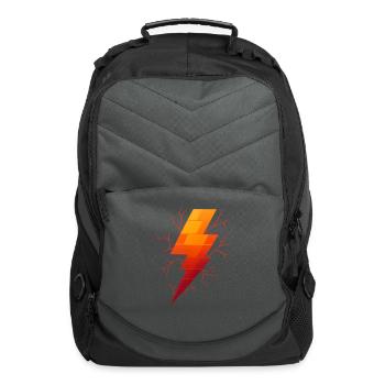 Lightning Bolt – Electric Energy Minimal Design - Computer Backpack - charcoal - Front
