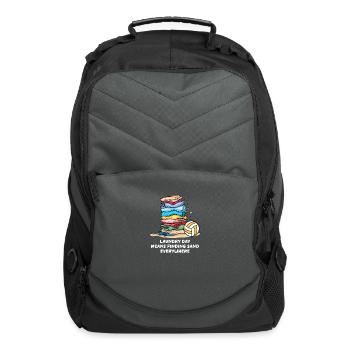 Volleyball Mom Laundry Day Finding Sand Everywhere - Computer Backpack - charcoal - Front