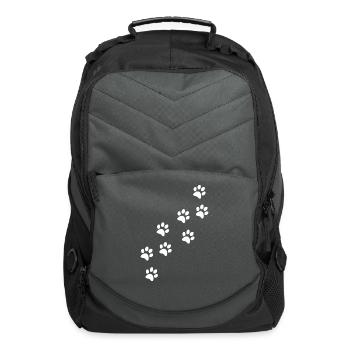 Paws | Dog lover - Computer Backpack - charcoal - Front