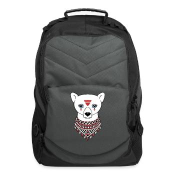 Tribal Bear - Computer Backpack - charcoal - Front