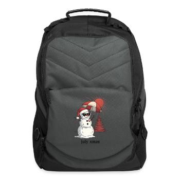 Melted Snowman – Christmas in the Sun - Computer Backpack - charcoal - Front
